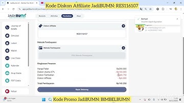 Kode Diskon Affiliate JadiBUMN: RES116107 dan Kode Promo: JADIBUMN Diskon 55 Ribu 16November 2025