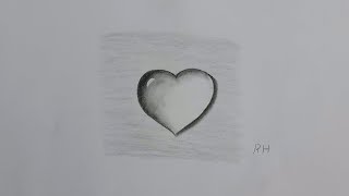 رسم قلب بلممحاة وقلم الرصاص.Draw a heart with pencil and eraser.Kurşun kalem silgiyle bir kalp çizin