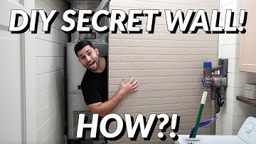 Build a DIY Portable/Mobile Wall - Perfect Zoom Background! | Movable Room Divider / Secret Wall