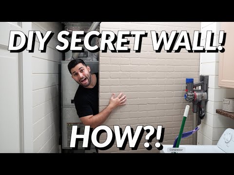 Build a DIY Portable/Mobile Wall - Perfect Zoom Background! | Movable Room Divider / Secret Wall