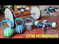 5 Awesome To Make Homemade DUMBBELLS Kettlebells And Barbells Gym At Home