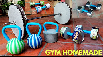 5 Awesome To Make Homemade DUMBBELLS Kettlebells And Barbells Gym At Home