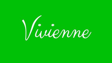 Learn how to Sign the Name Vivienne Stylishly in Cursive Writing