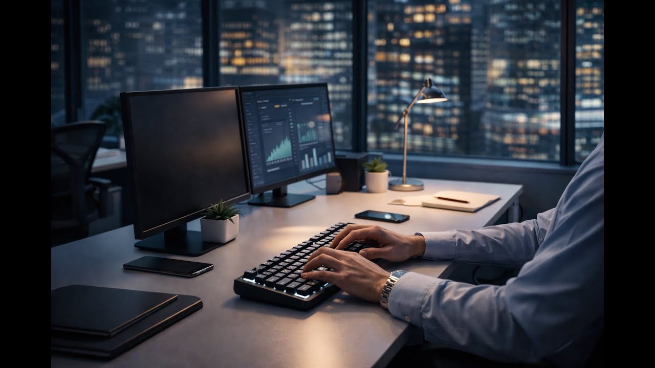 Keyboard Typing Sounds – Calm Office Ambience for Focus & Work (8 Hours)