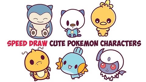 Speed Drawing How to Draw Cute Pokemon Characters Easy Cute / Chibi / Kawaii / Quick Drawing #3
