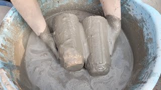 ASMR: super dusty creamy soft cement dirt huge tombs crumble dry+water+dipping/🤤💯 screenshot 5