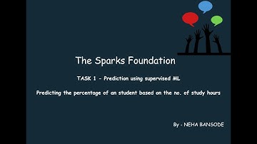 TASK 1 - The Sparks Foundation Internship Data Science and Business Analytics.