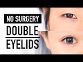 No Surgery Double Eyelid Tape Glue & Fibre Tutorial ♥ 3 Products B&A Monolid & Hooded Lid ♥ Wengie