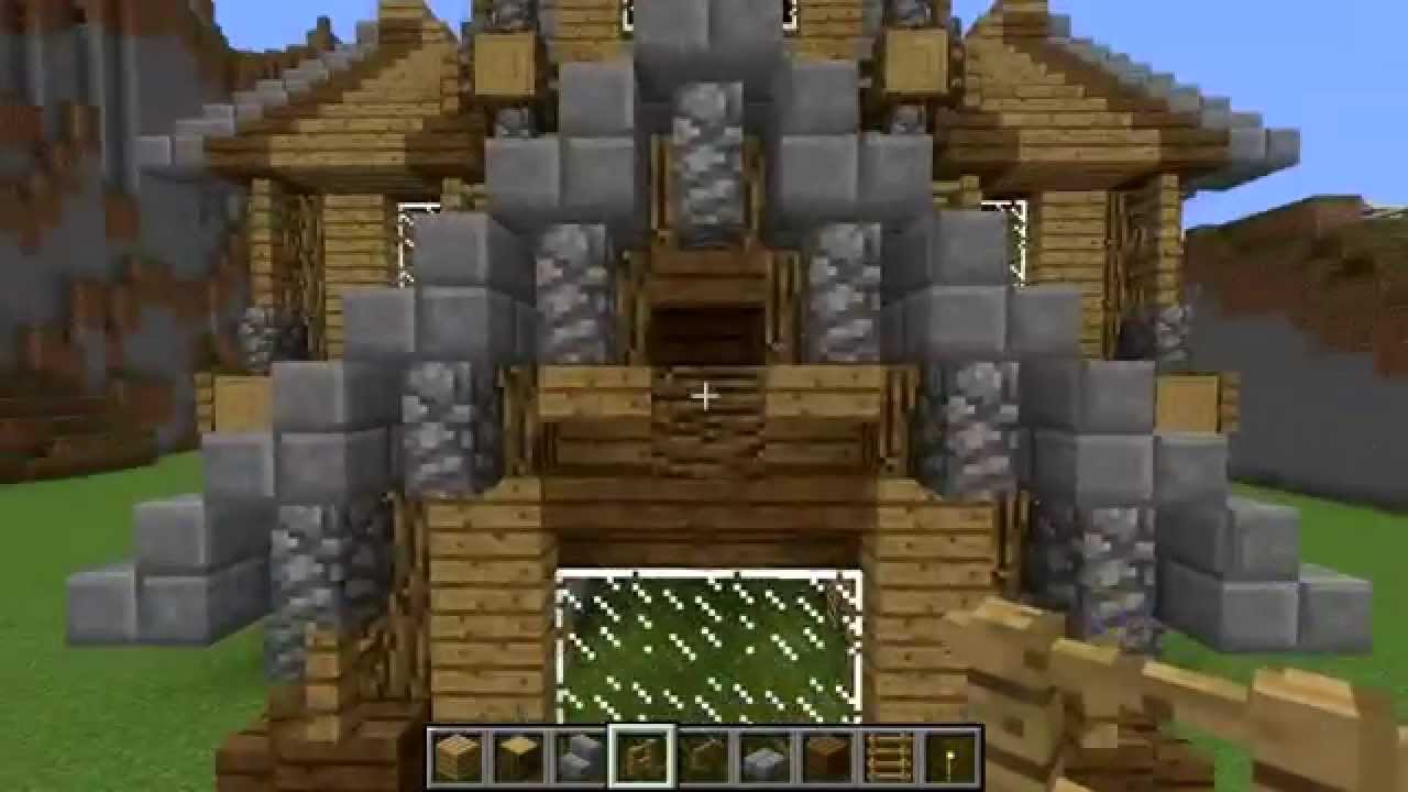 Minecraft Tuto de Captain Comment faire un Grand Chalet - part2 - YouTube