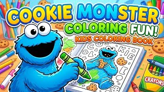 COOKIE MONSTER COLORING! 🎨💙 | Fun Coloring Pages for Kids | Sesame Street Coloring Adventure!