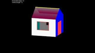 Rotating 3D house in Game Maker (without use of 3D functions)