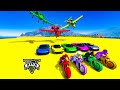 GTA V Spiderman Crazy Car Racing By Trevor! MEGA Ramp Jump Challenge