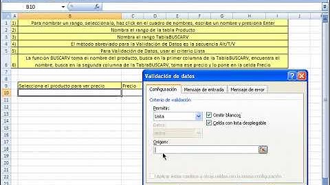Excel Facil Truco #5: Lista de validacion de datos y BUSCARV