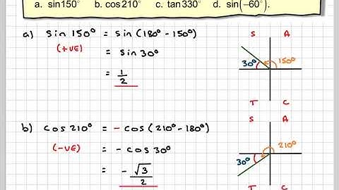 Finding the exact value of trig ratios in all quadrants
