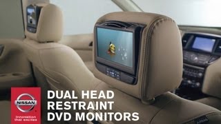 Dual Head Restraint DVD Monitors | Genuine Nissan Accessories