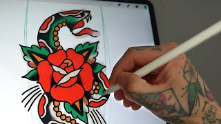 Create TATTOO DESIGNS for Clients using Procreate screenshot 5