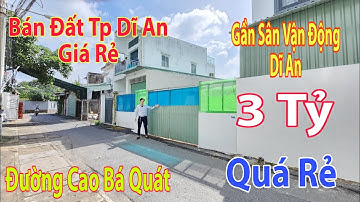 Bán Đất Mặt Tiền Đường Cao Bá Quát Dĩ An, Quá Rẻ Chỉ Bằng Đất Trong Hẻm