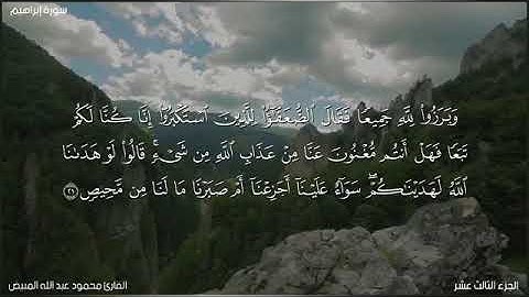 من سورة ابراهيم 19-23 بصوت الشيخ محمود المبيض