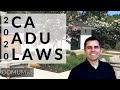 ADU or In Law Suites Current California Laws 2020