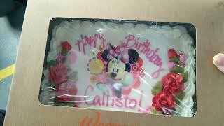 Holding 🪐 Callisto's Minnie Mouse 🎂 Birthday Cake From East Avenue Wegmans on the #10 Park Avenue RT