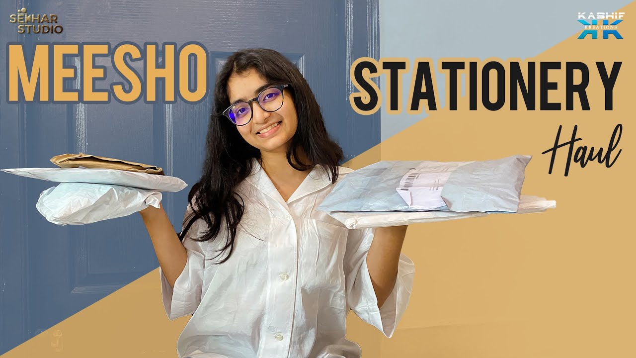 MEESHO STATIONERY Haul Sahithi Vinni Sekhar Master Sekhar Studio YouTube