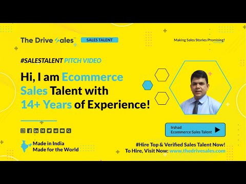 Irshad | Hire Top & Verified Sales Talent | Sales Talent Pitch Video | The DriveSales™