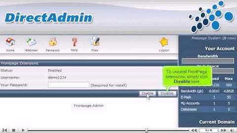 How to install FrontPage extensions