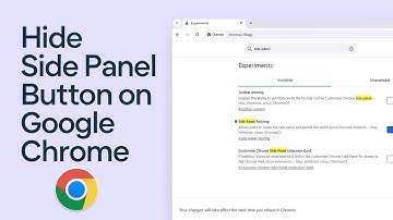 How to Hide the Side Panel Button in Google Chrome!