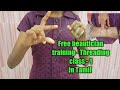 How to hold the thread for eyebrow threading in Tamil/free beautician training - threading class -1