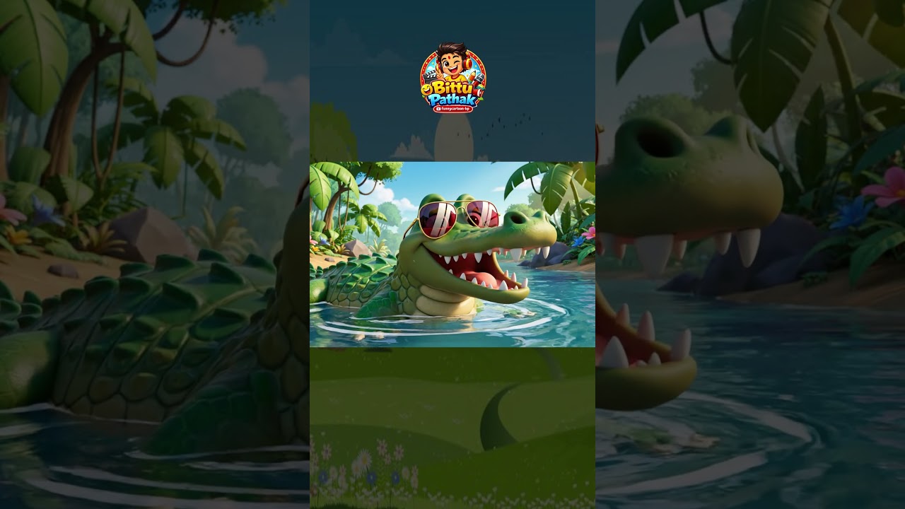 Lazy Crocodile Chill Mode 😂 | Hindi Cartoon Short 