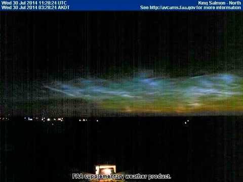 King Salmon, AK Noctilucent Clouds