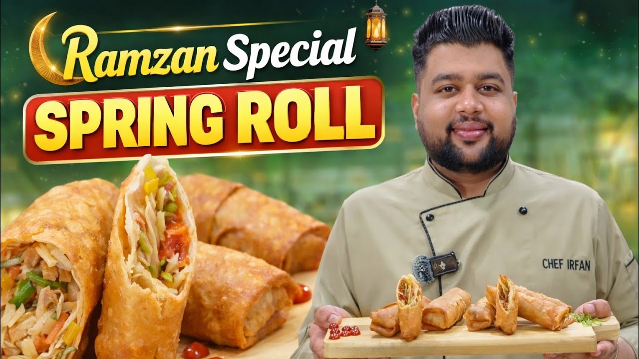 Chicken Spring Rolls Recipe | Market Style | Iftar Special | Ahsan’s Kitchen