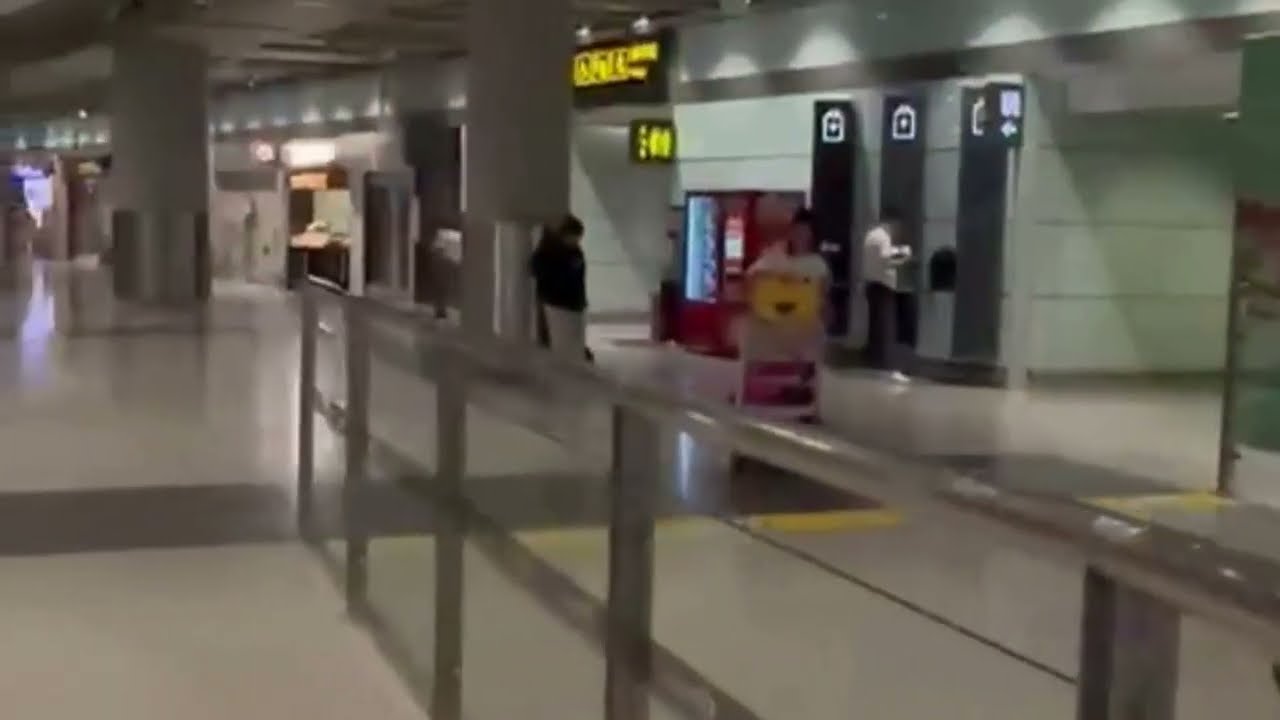 When my Mom arrived at Beijing Airport, China