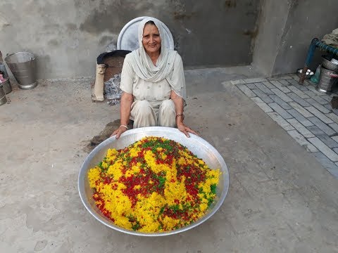 sweet-rice-recipe-prepared-by-granny-|-sweet-rice-making-for-homeless-kids-|-veg-village-food
