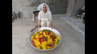 SWEET RICE RECIPE prepared by granny | sweet rice making for homeless kids | veg village food