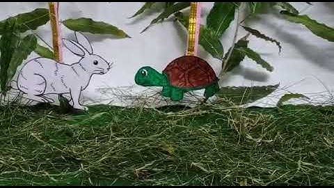 "Puppet Show"  for Kids based on  story  "Hare and the Tortoise"