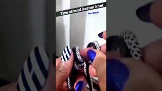 2 strand button knot macrame #macrame #bracelet