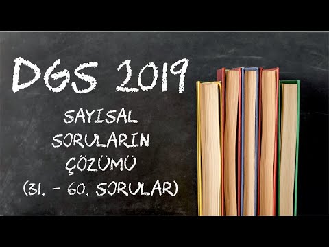 DGS 2019 - Matematik (31. - 60. sorular)