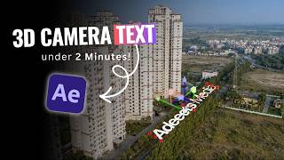 3D Text Tracking in After Effects Tutorial 🎥 3D Camera Tracker