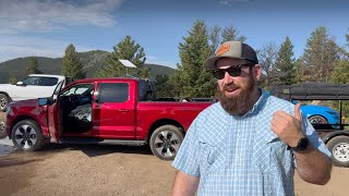 First Camp! Taking The Electric Ford F150 For A Night In The Woods