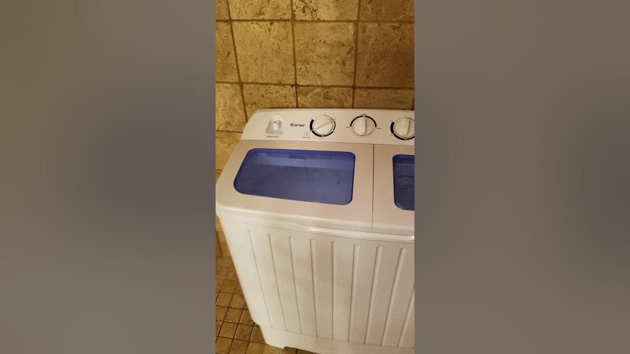 How to use Costway twin-tub washing machine - YouTube
