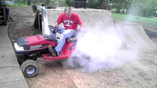 Best lawn tractor burnout!