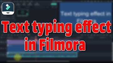 Text typing effect in Filmora : Filmora training