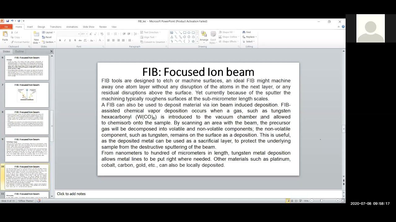 Nanoscience Focused Ion Beam FIB