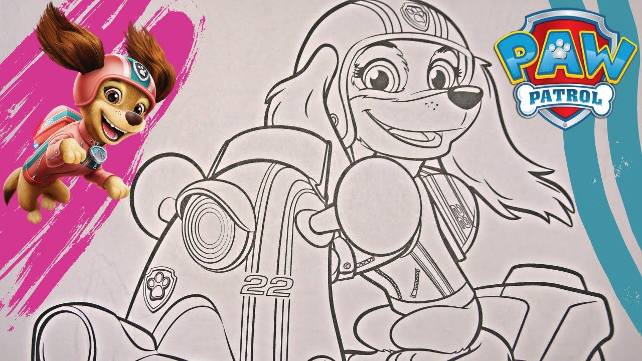 Paw Patrol LIBERTY coloring Page| Liberty Paw Patrol Coloring| Paw