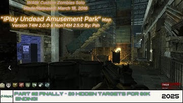 WAW Custom Zombies Solo▐ "iPlay Undead Amusement Park" Map Part #2 Finally