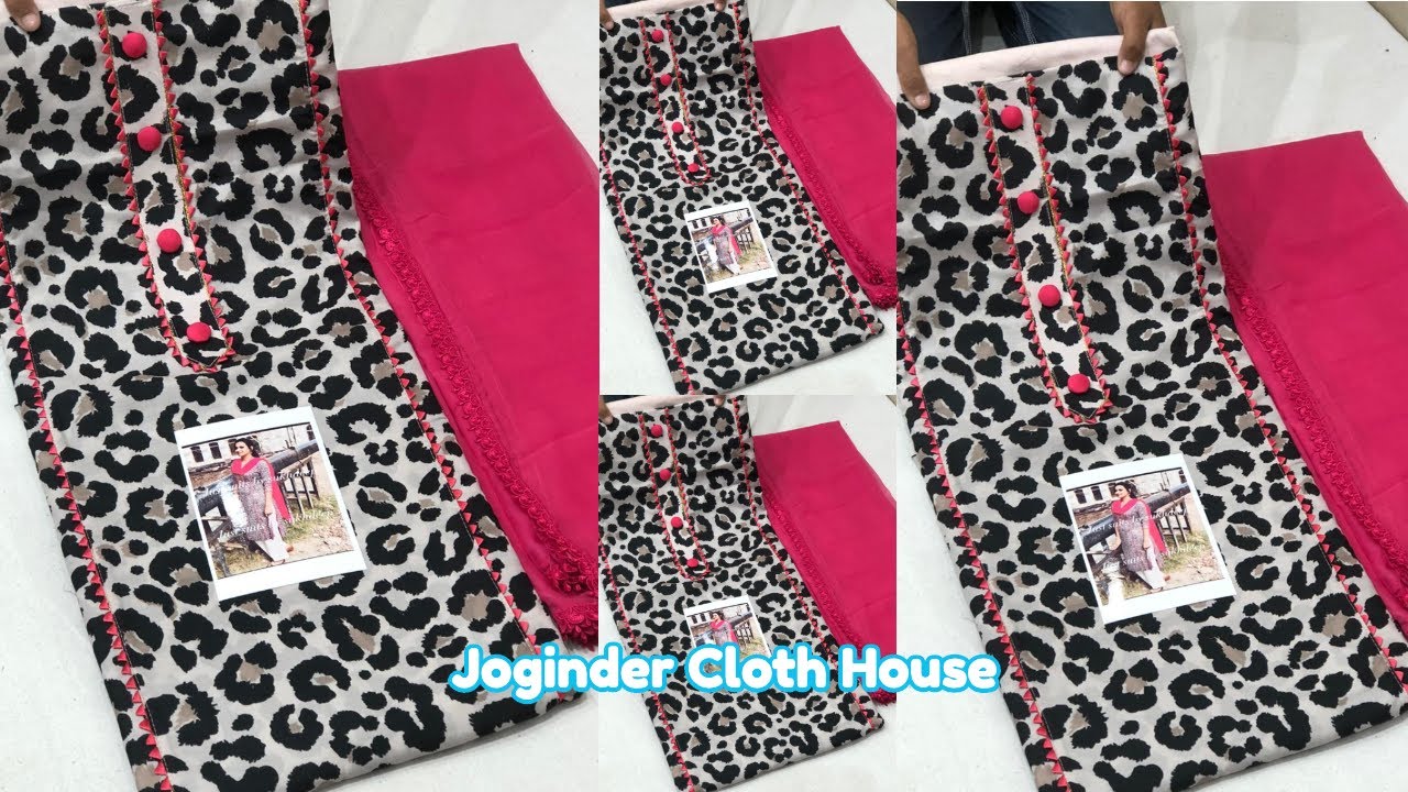 Muslin Suit Tiger Print With Pure 
