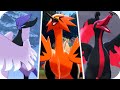 Pokémon Sword & Shield : All Galarian Legendary Birds Battles (Crown Tundra)