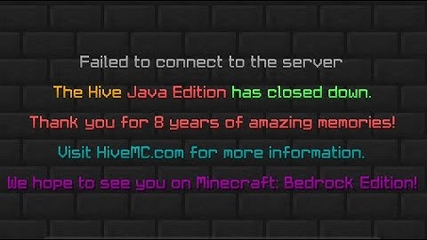 The End of Hive Java...