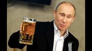 Путин залпом пьет пиво vs Борис Ельцин пьет пиво и кое-что покрепче! /Putin drinks vodka beer